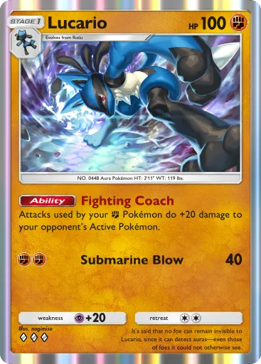 Lucario Pokémon TCG Pocket Card Untapped gg