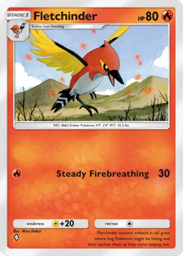 Fletchinder - CelestialGuardians - Pokémon Pocket Card