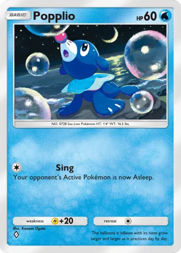 Popplio - CelestialGuardians - Pokémon Pocket Card