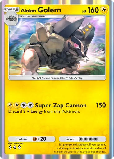 Alolan Golem - CelestialGuardians - Pokémon Pocket Card