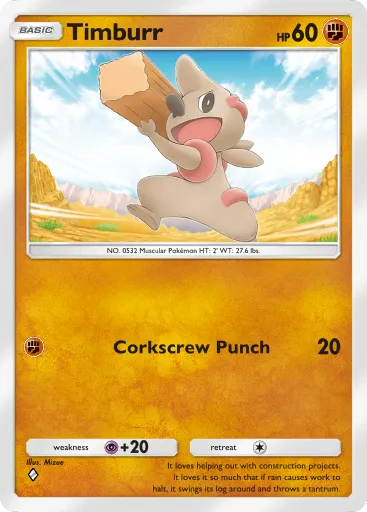 Timburr - CelestialGuardians - Pokémon Pocket Card