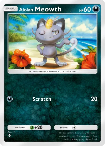 Alolan Meowth - CelestialGuardians - Pokémon Pocket Card