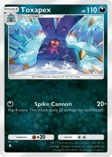 Toxapex - CelestialGuardians - Pokémon Pocket Card