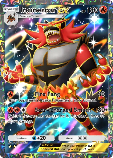 Incineroar ex - CelestialGuardians - Pokémon Pocket Card