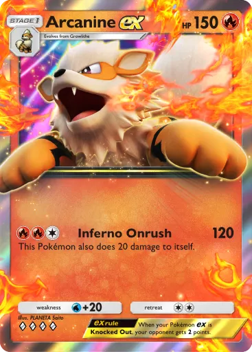 Arcanine ex - GeneticApex - Pokémon Pocket Card