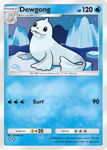 Pikachu shops dewgong art card