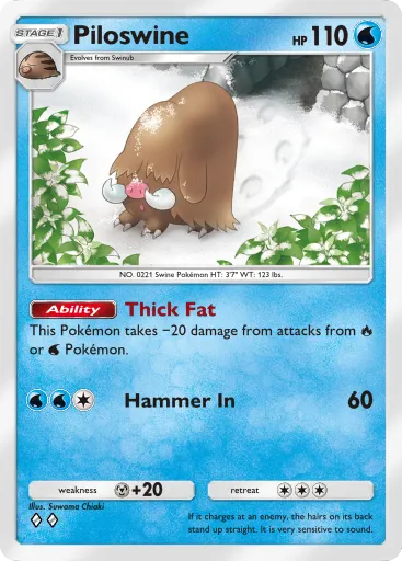 Piloswine - SpaceTimeSmackdown - Pokémon Pocket Card