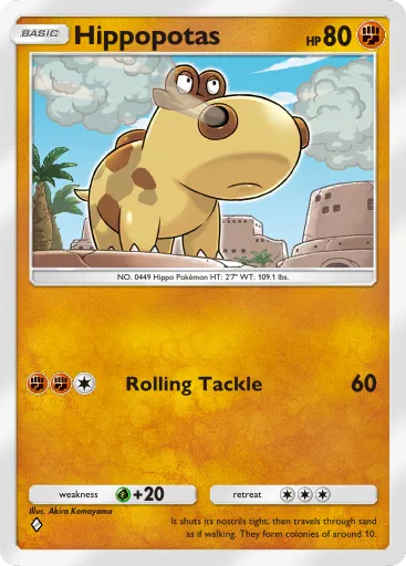 Hippopotas - SpaceTimeSmackdown - Pokémon Pocket Card