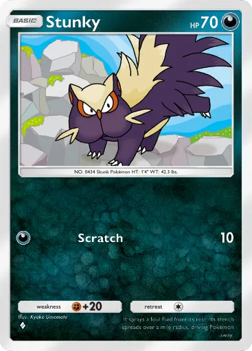 Stunky - SpaceTimeSmackdown - Pokémon Pocket Card