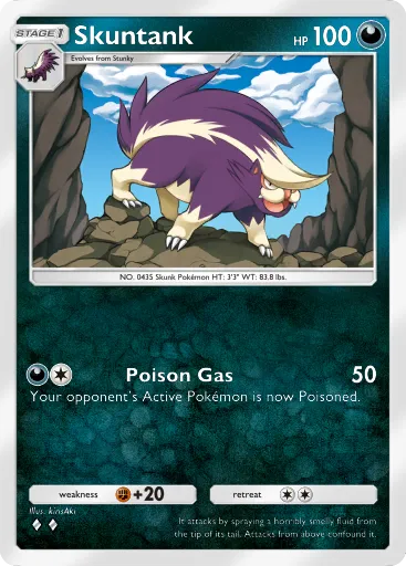 Skuntank - SpaceTimeSmackdown - Pokémon Pocket Card
