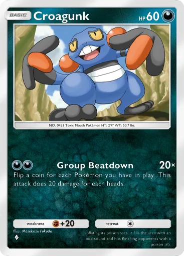 Croagunk - SpaceTimeSmackdown - Pokémon Pocket Card