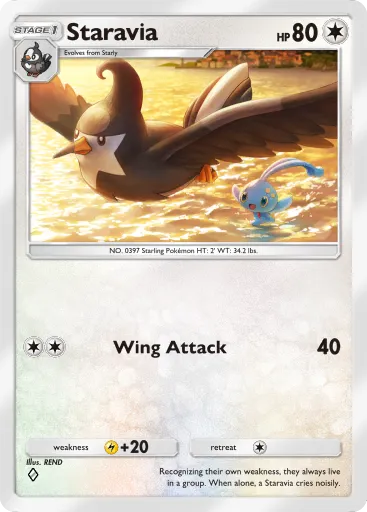 Staravia - SpaceTimeSmackdown - Pokémon Pocket Card