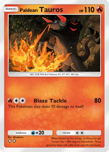 Paldean Tauros - ShiningRevelry - Pokémon Pocket Card