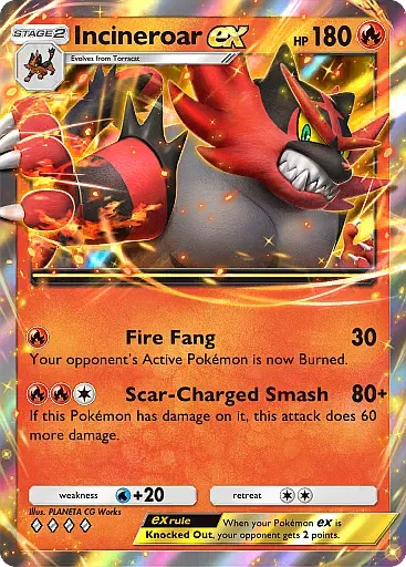 Incineroar ex - DeluxePackEx - Pokémon Pocket Card
