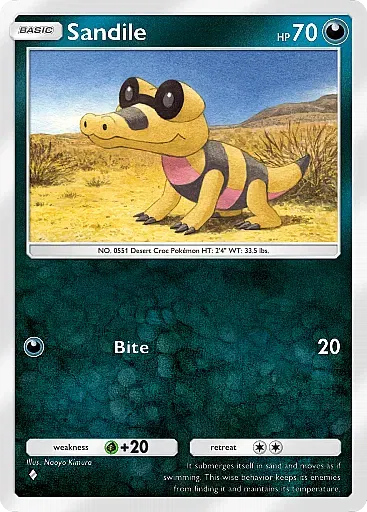 Sandile - ExtradimensionalCrisis - Pokémon Pocket Card