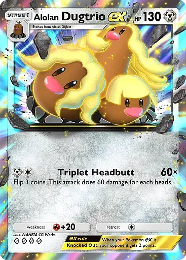 Alolan Dugtrio ex - ExtradimensionalCrisis - Pokémon Pocket Card