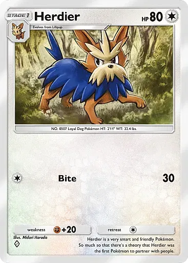 Herdier - ExtradimensionalCrisis - Pokémon Pocket Card
