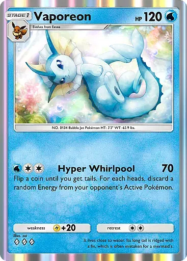 Vaporeon - EeveeGrove - Pokémon Pocket Card