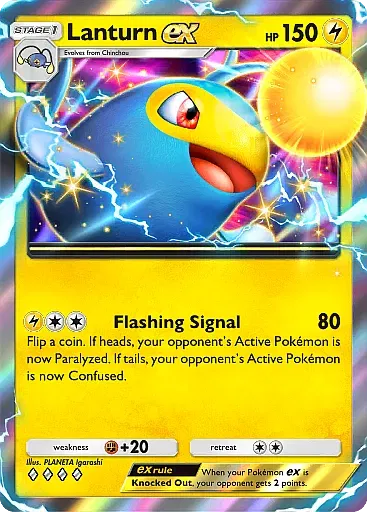 Lanturn ex - WisdomOfSeaAndSky - Pokémon Pocket Card