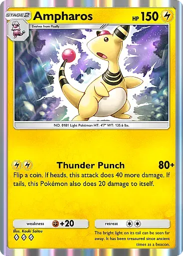 Ampharos - WisdomOfSeaAndSky - Pokémon Pocket Card