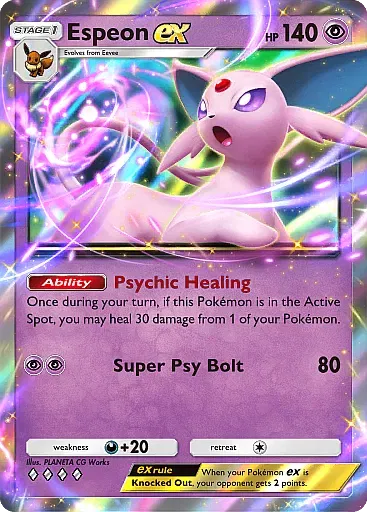 Espeon ex - WisdomOfSeaAndSky - Pokémon Pocket Card