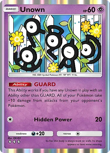 Unown - WisdomOfSeaAndSky - Pokémon Pocket Card