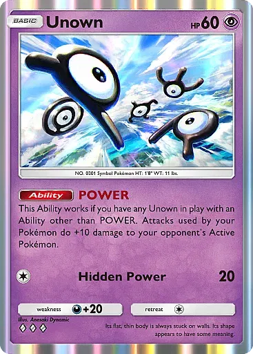 Unown - WisdomOfSeaAndSky - Pokémon Pocket Card