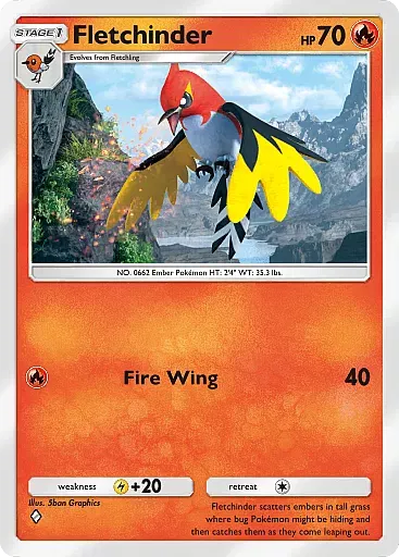 Fletchinder - SecludedSprings - Pokémon Pocket Card