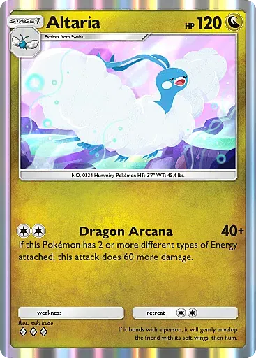 pokemon card altaria Graded: TG11/TG30 Silver Tempest (2022) Holo CGC Prist  Double Infinity Gaming that Pokmon is still Asleep. Altaria 2012 Black & White: