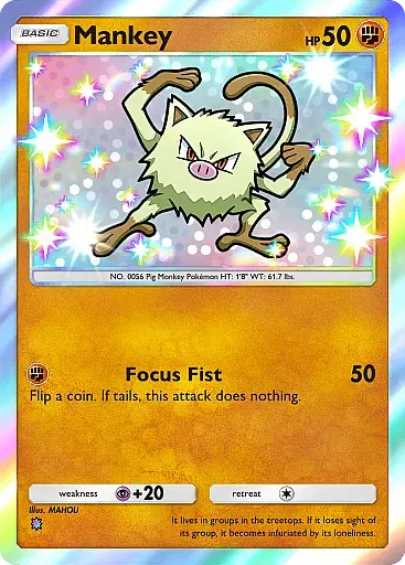Mankey - WisdomOfSeaAndSky - Pokémon Pocket Card