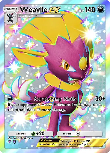 Weavile ex - WisdomOfSeaAndSky - Pokémon Pocket Card