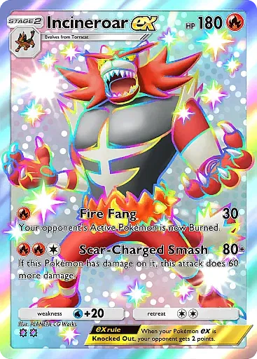 Incineroar ex - MegaRising - Pokémon Pocket Card