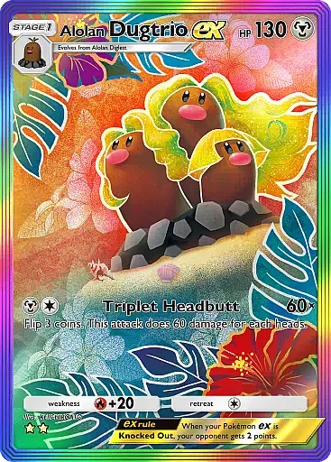 Alolan Dugtrio ex - ExtradimensionalCrisis - Pokémon Pocket Card