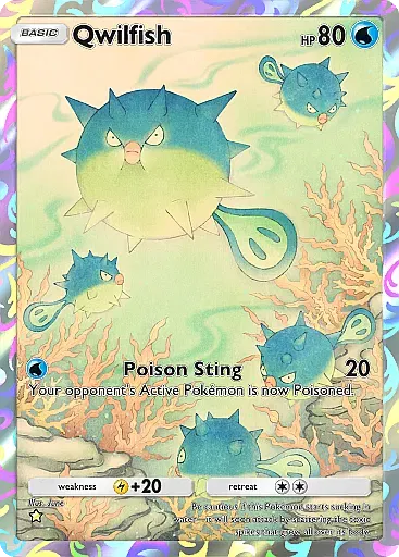 Qwilfish - WisdomOfSeaAndSky - Pokémon Pocket Card