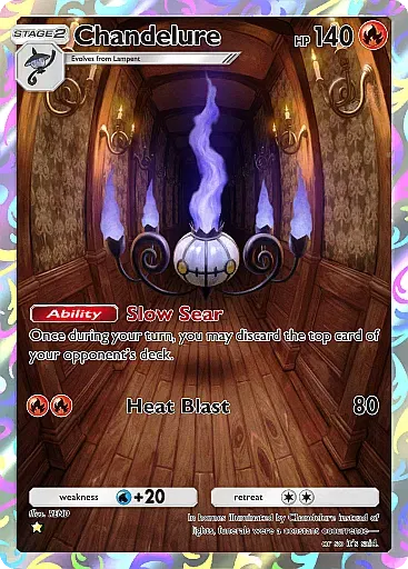 pokemon chandelure card 2025 TCG Chinese Exclusive Gem Vol.3 CBB3C 11 07 Holo Fire / 320 / VMAX Chandelure - Pokmon TCG Pocket