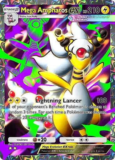Mega Ampharos ex - MegaRising - Pokémon Pocket Card