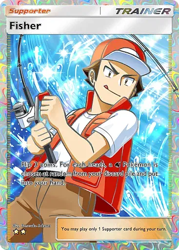 Fisher - WisdomOfSeaAndSky - Pokémon Pocket Card